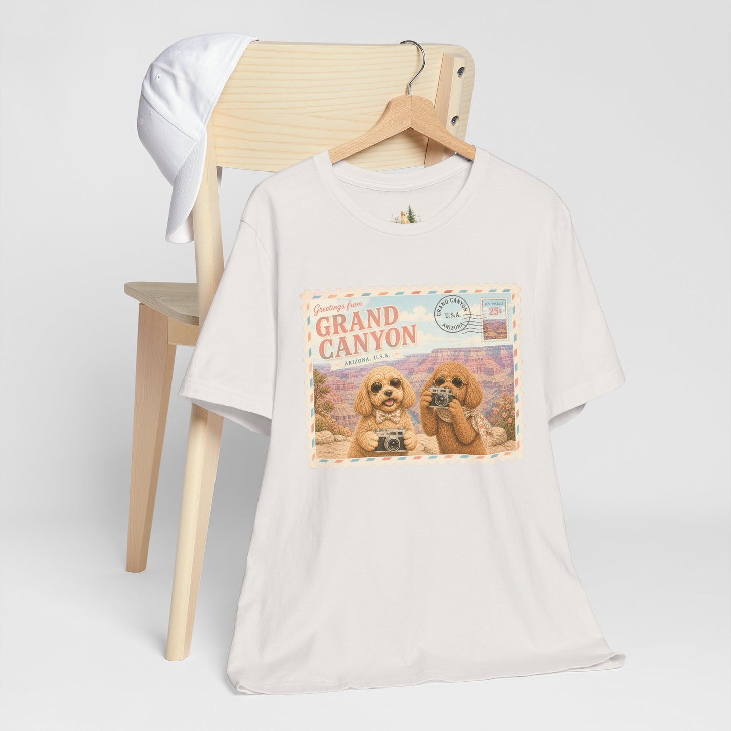 Grand Canyon Pups T-Shirt | Vintage Postcard Dogs Travel Design