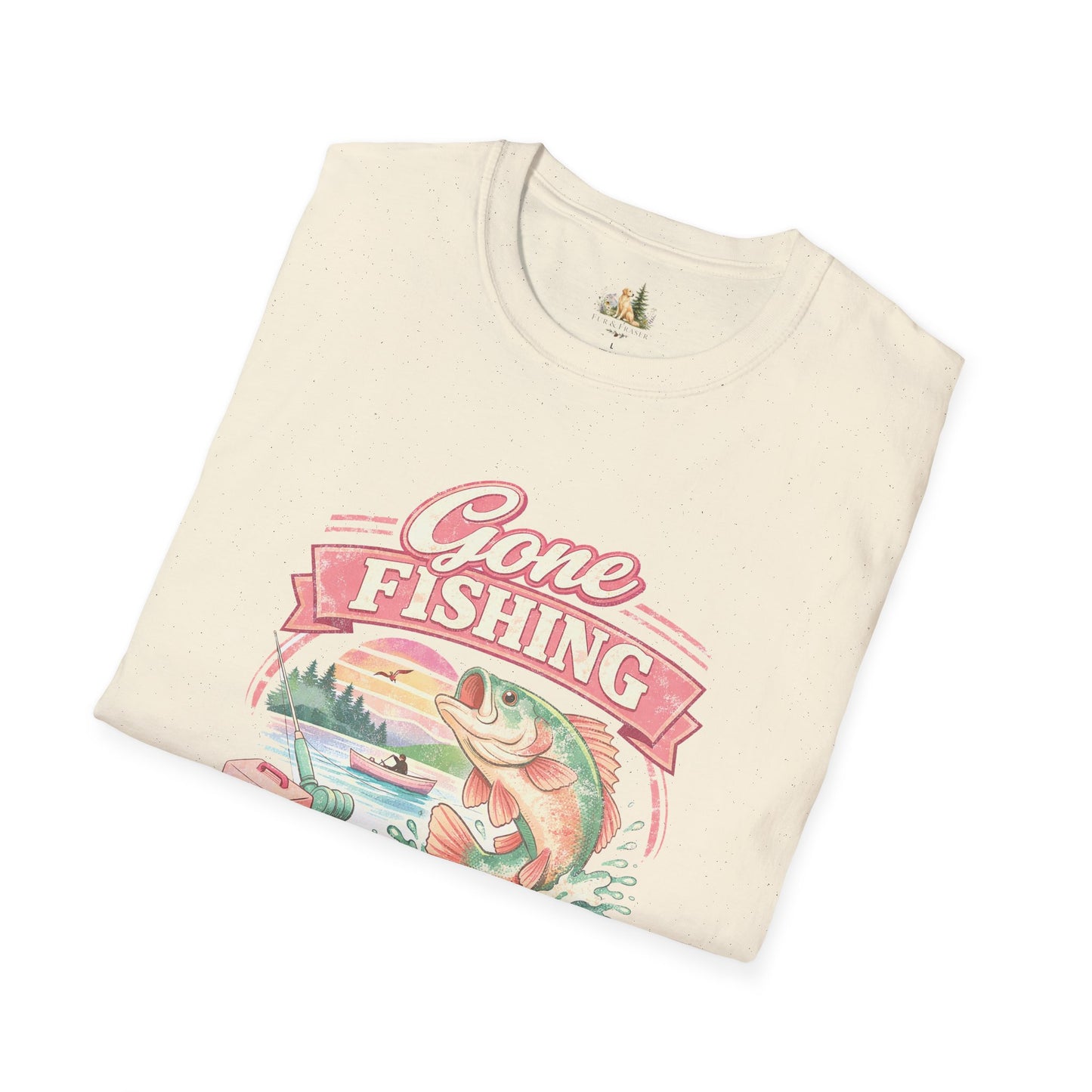 Gone Fishing T-Shirt – Retro Bass Fishing Graphic Tee (Catch You Later) Light Weight, Ultra Soft Tee