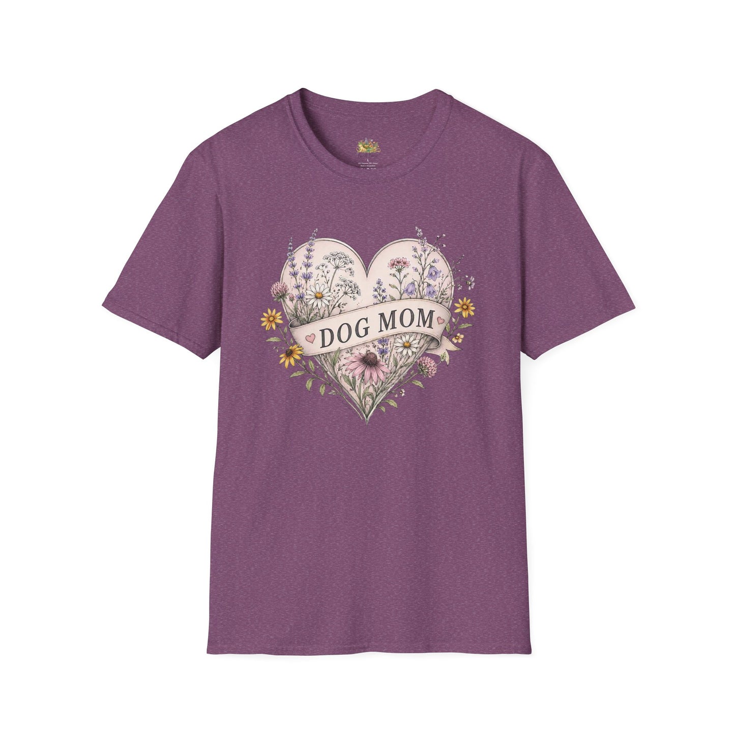 Dog Mom Floral Heart T-Shirt