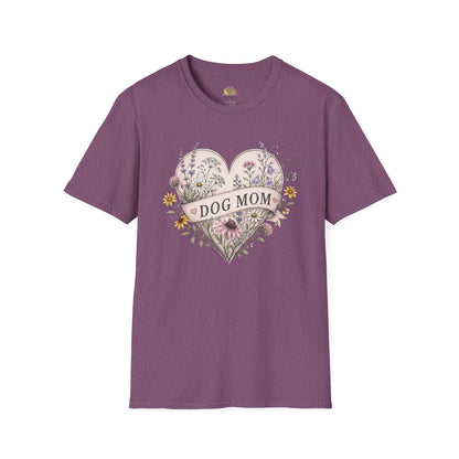 Dog Mom Floral Heart T-Shirt