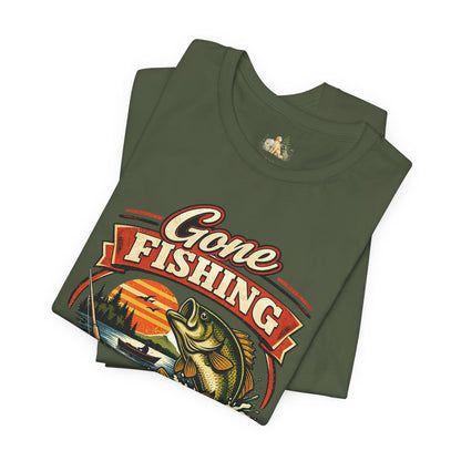 Gone Fishing Graphic Tee — "Gone Fishing, Catch You Later" Fishing T-Shirt