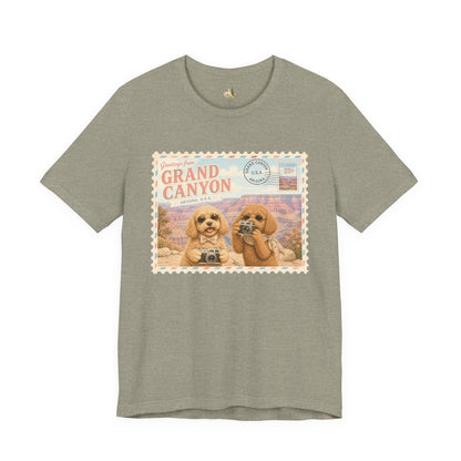 Grand Canyon Pups T-Shirt | Vintage Postcard Dogs Travel Design