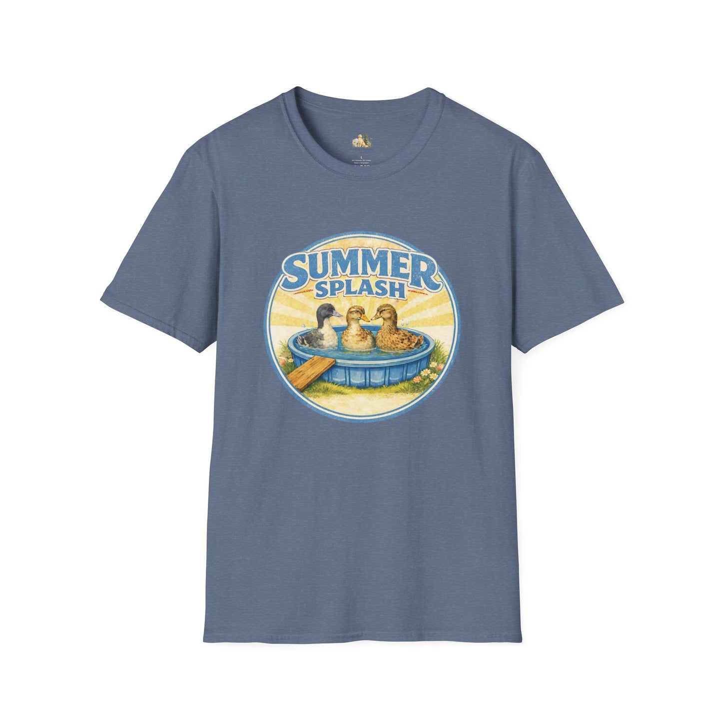 Unisex Summer Splash Tee — Vintage Ducklings Graphic T‑Shirt (Light Weight, Ultra Soft Tee)