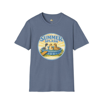 Unisex Summer Splash Tee — Vintage Ducklings Graphic T‑Shirt (Light Weight, Ultra Soft Tee)