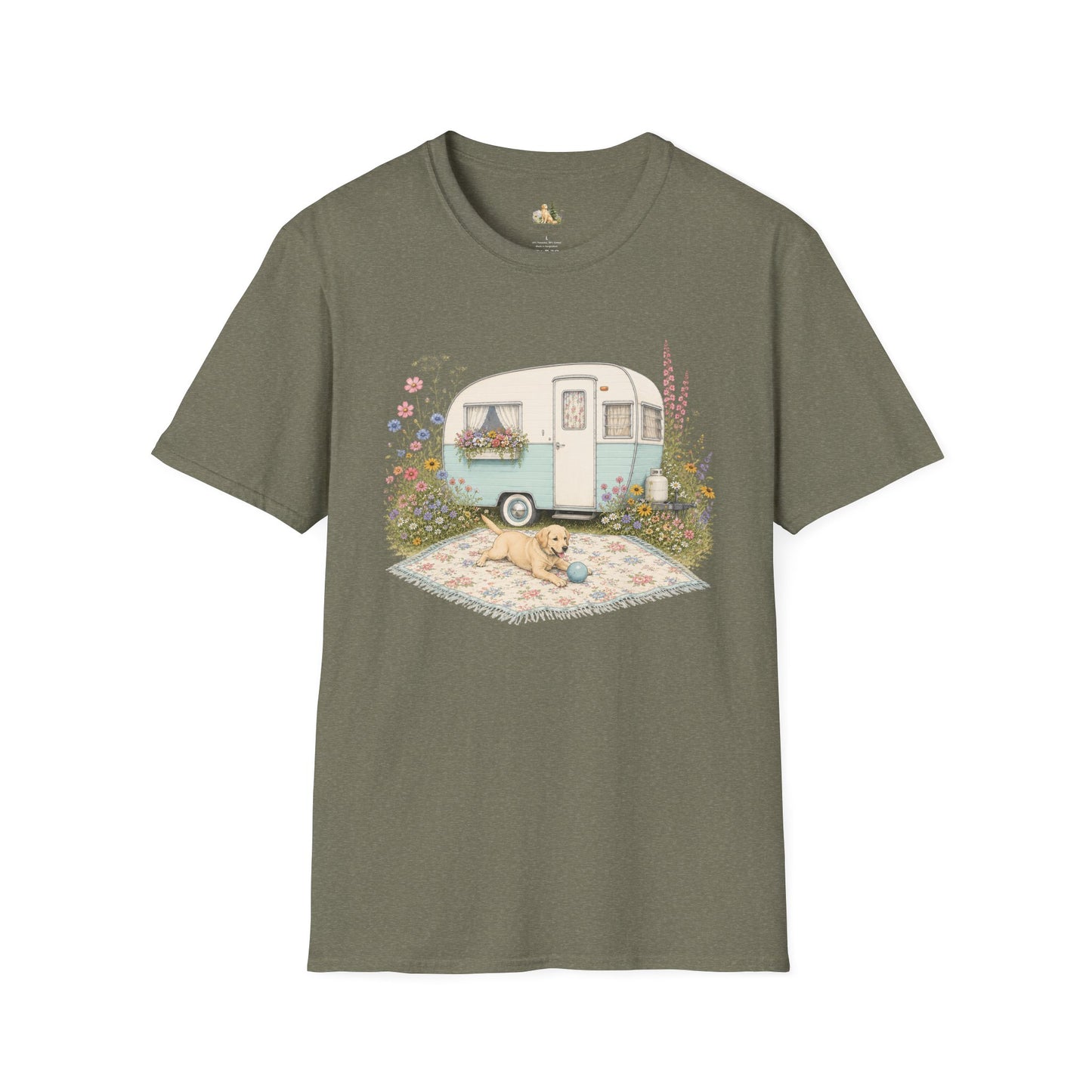 Vintage Camper T-Shirt — Cozy Caravan & Picnic Design(Light Weight, Ultra Soft)