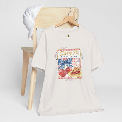 Cherry Pie Picnic Club Tee | 4th of July Retro Americana, vintage flag stars