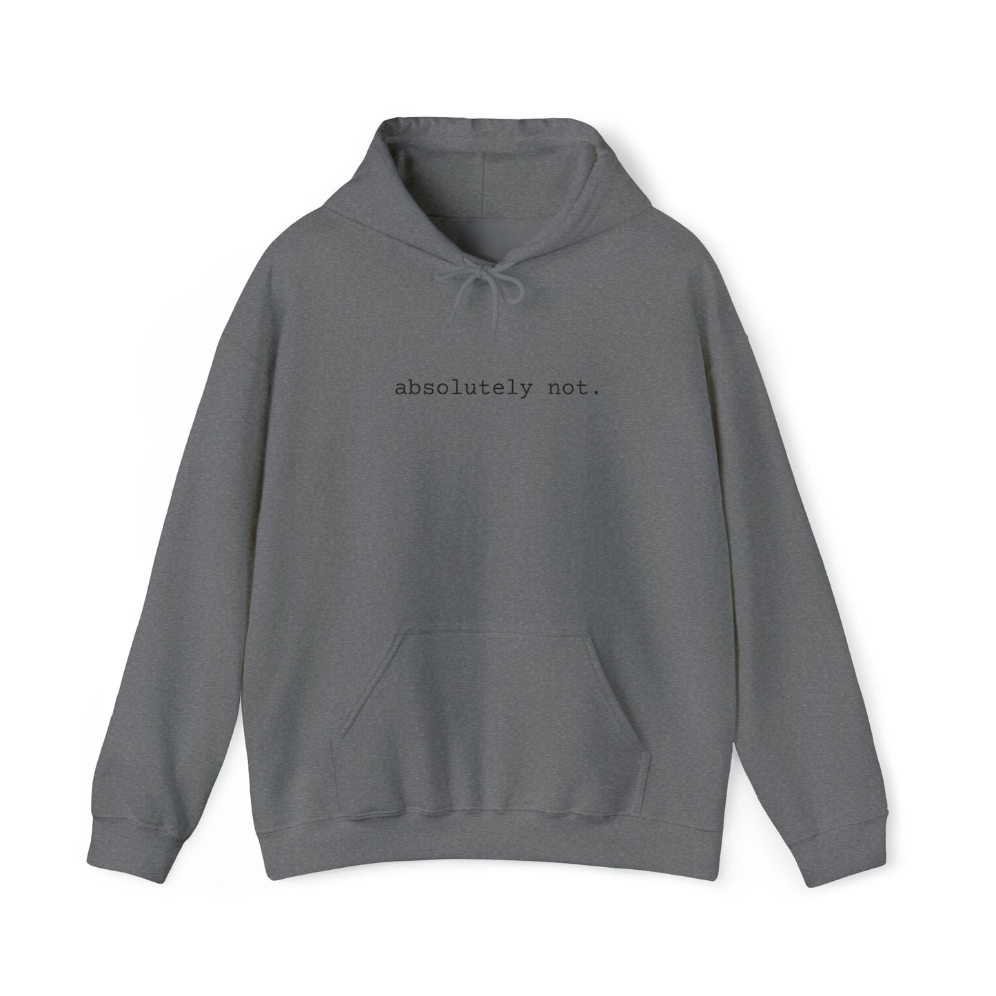 Absolutely Not Hoodie — Minimalist White Slogan Pullover