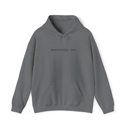 Absolutely Not Hoodie — Minimalist White Slogan Pullover