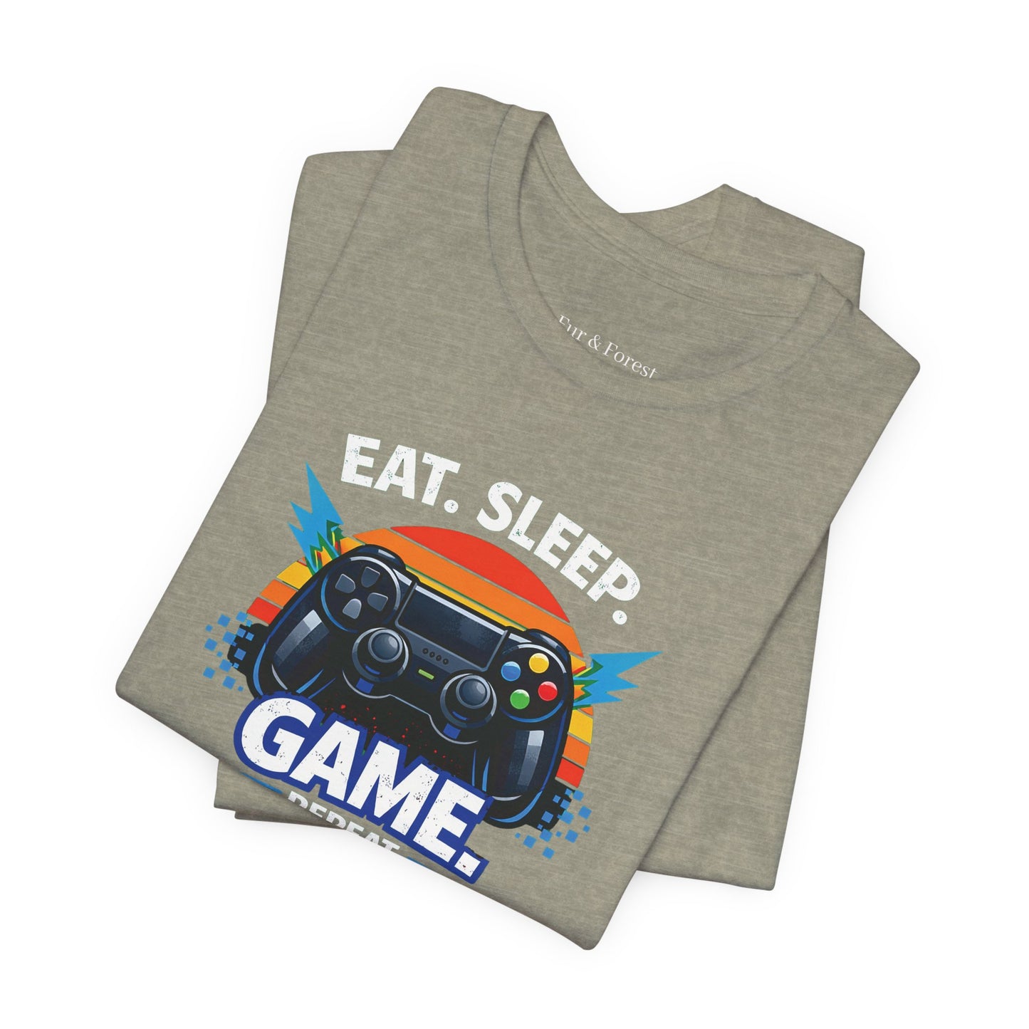 Gaming Controller Graphic Tee — "GAME" Retro Sunset Video Game T-Shirt