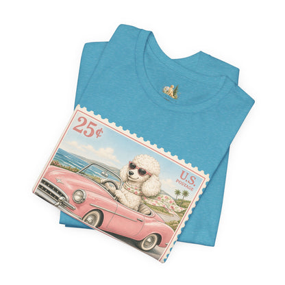Vintage Pup Roadtrip T-Shirt — Retro Stamp Design (25)