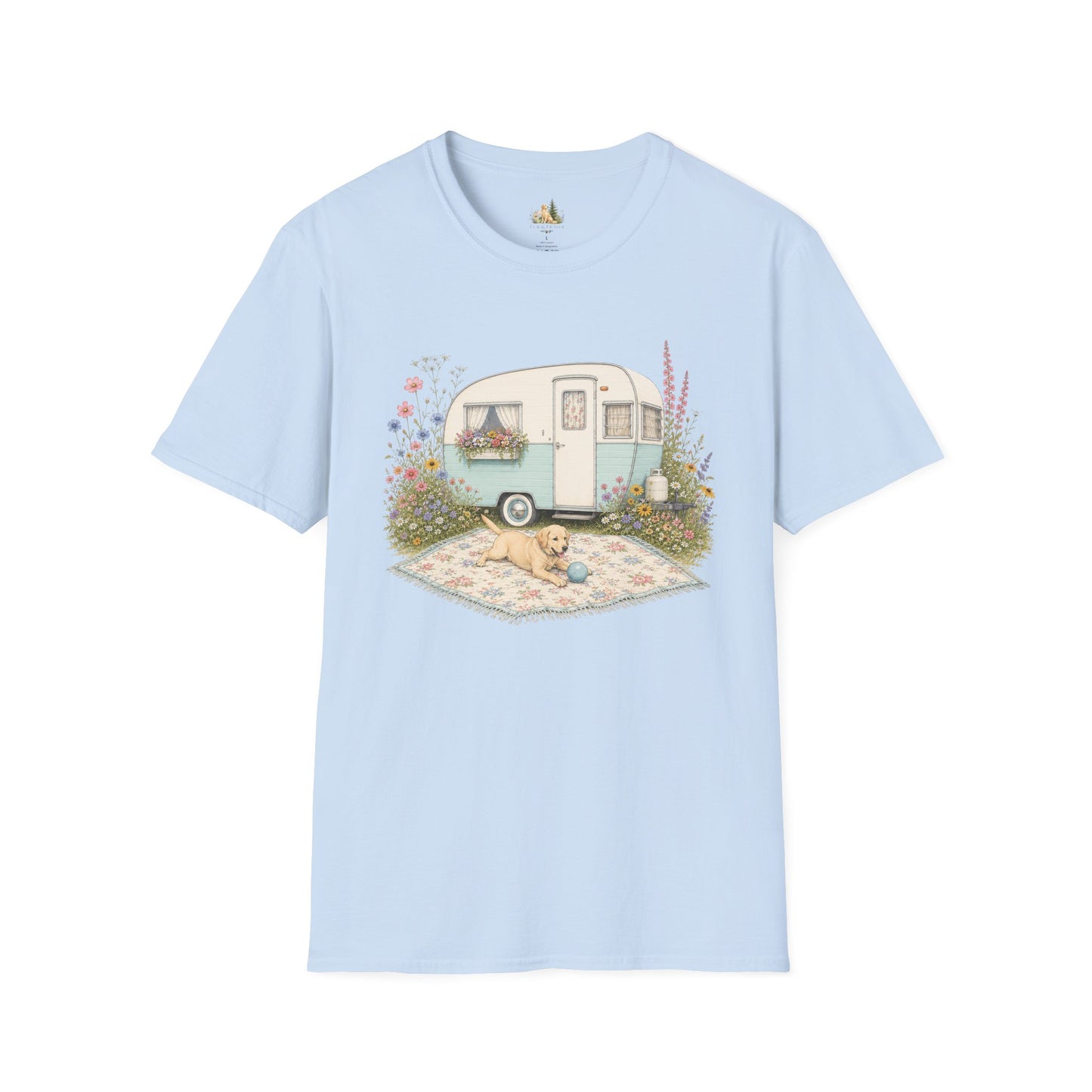 Vintage Camper T-Shirt — Cozy Caravan & Picnic Design(Light Weight, Ultra Soft)
