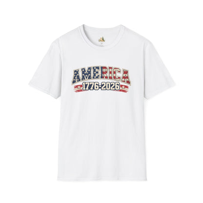 Unisex America 1776-2026 Patriotic Tee (Light Weight, Ultra Soft Tee)