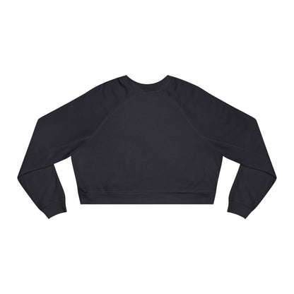 Cropped Pullover — Tiny Fiery Flowers Embroidered Fleece