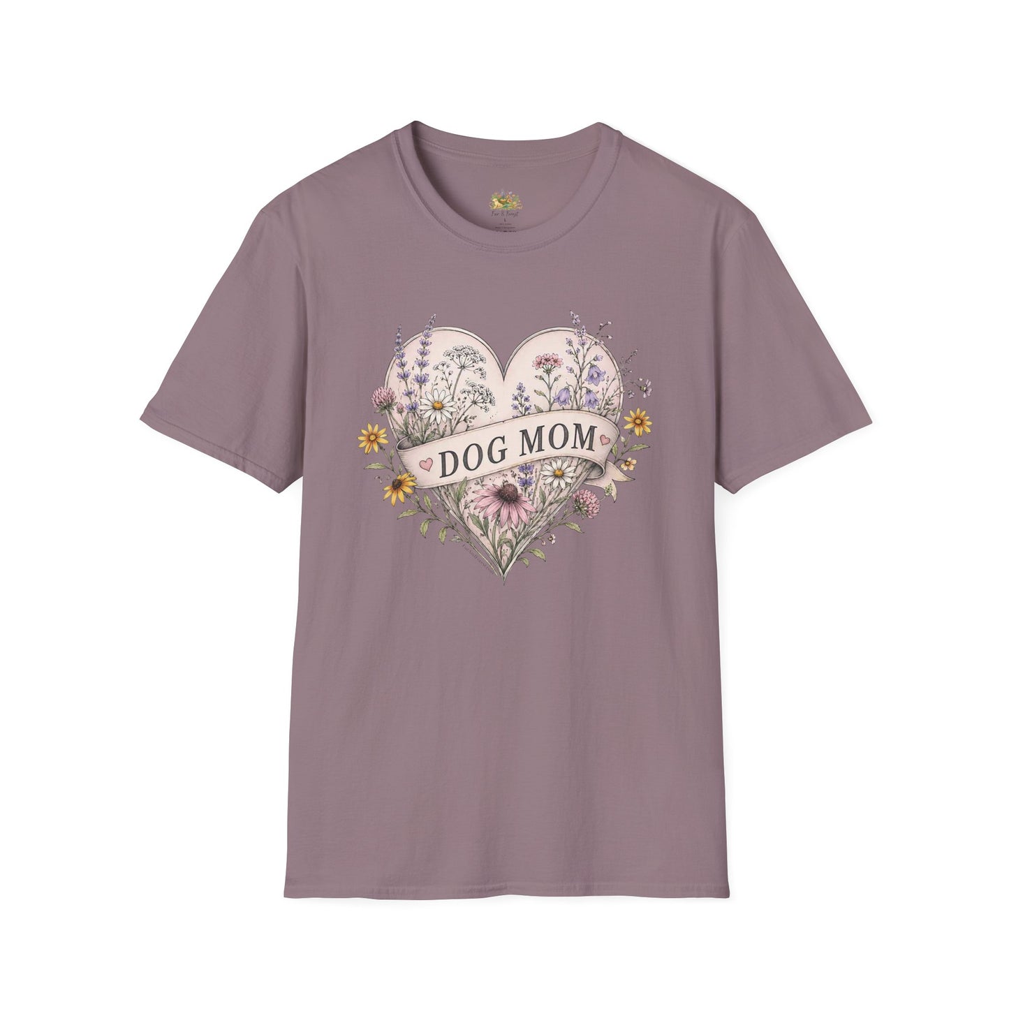 Dog Mom Floral Heart T-Shirt