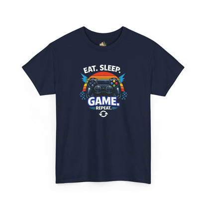 Gaming Controller Graphic Tee — "GAME" Retro Sunset Video Game T-Shirt (Heavy Weight Tee)