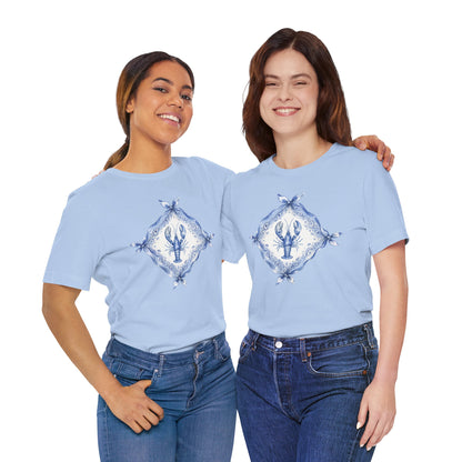 T-Shirt — Blue Delft Lobster Bandana Graphic Tee