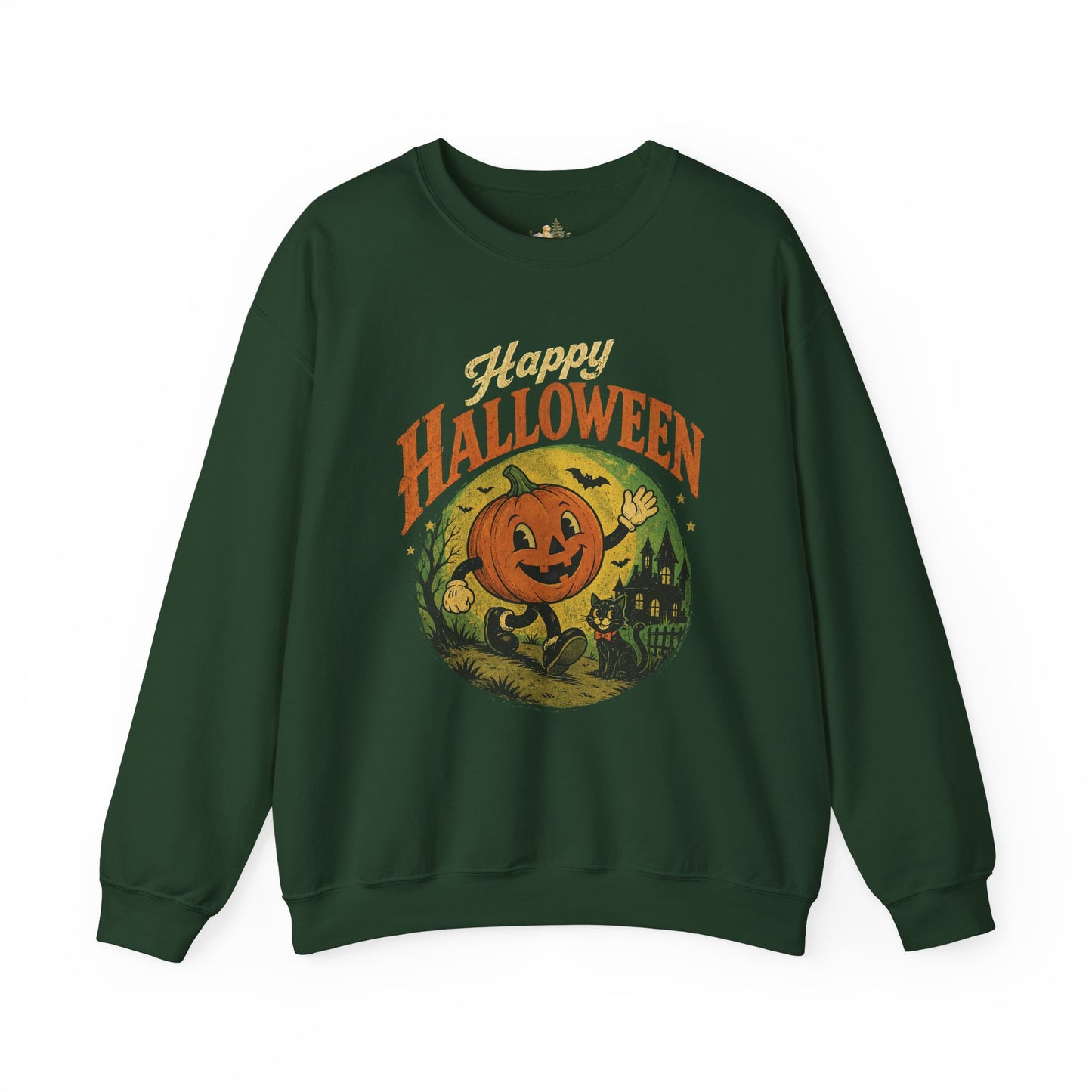 Unisex Happy Halloween Pumpkin Crewneck Sweatshirt