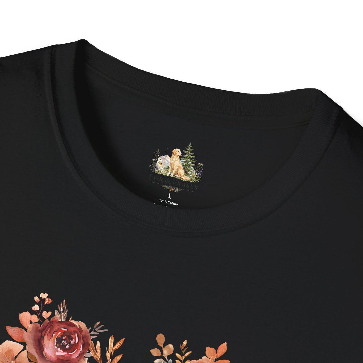 Floral Heart Tee — Women's Heart Wreath Graphic T-Shirt, Romantic Floral Gift