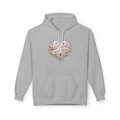 Hoodie — Floral Heart "Dog Mom" Graphic