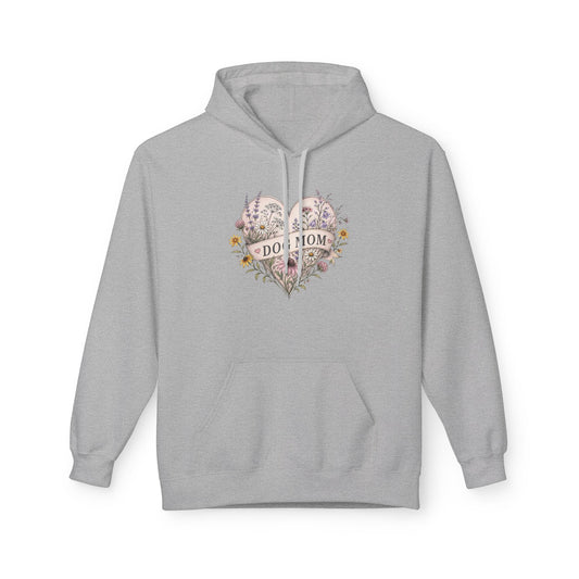 Hoodie — Floral Heart "Dog Mom" Graphic