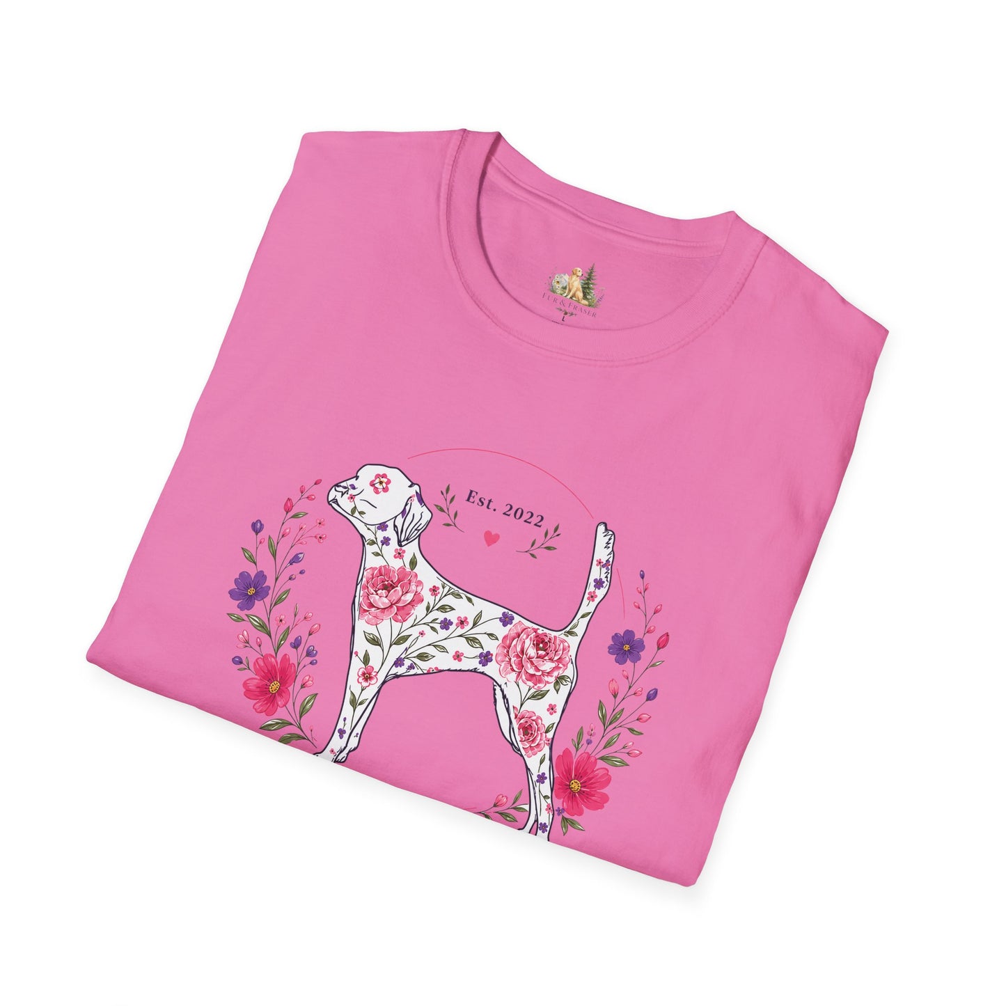 Floral Dog Tee — “FUR-ROLIC” Graphic T-Shirt (Est. 2022)