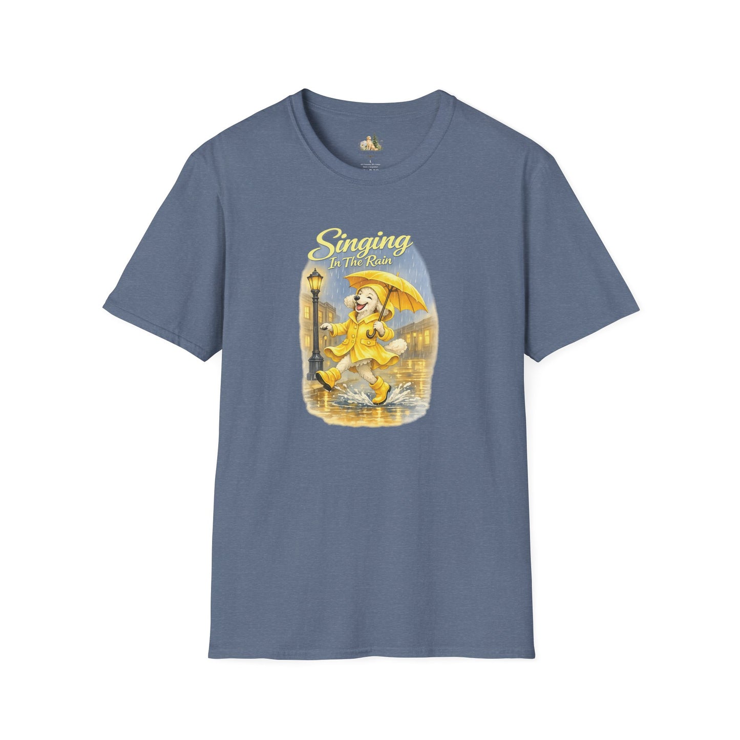 T-Shirt — Singing in the Rain Vintage Raincoat Umbrella Design