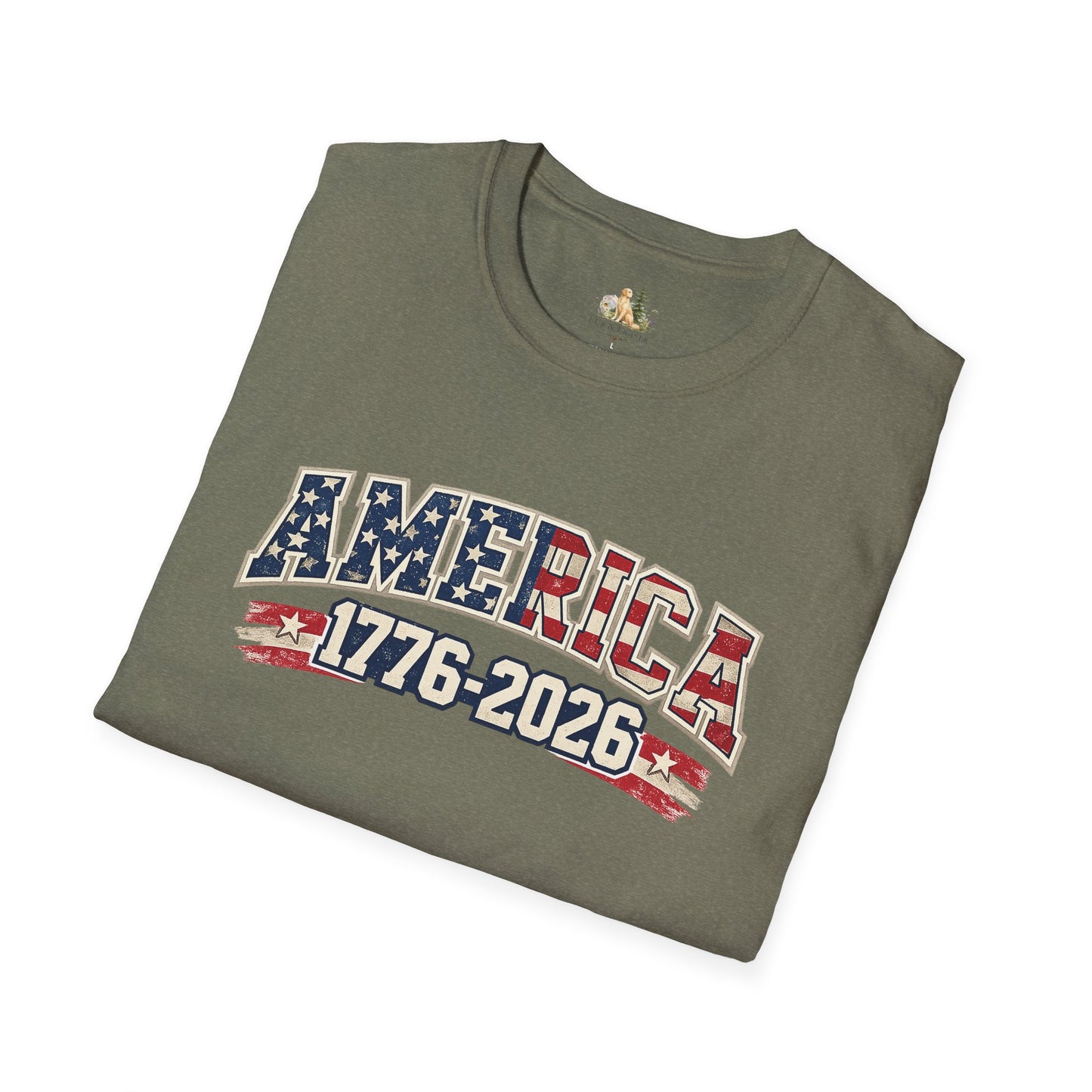 Unisex America 1776-2026 Patriotic Tee (Light Weight, Ultra Soft Tee)