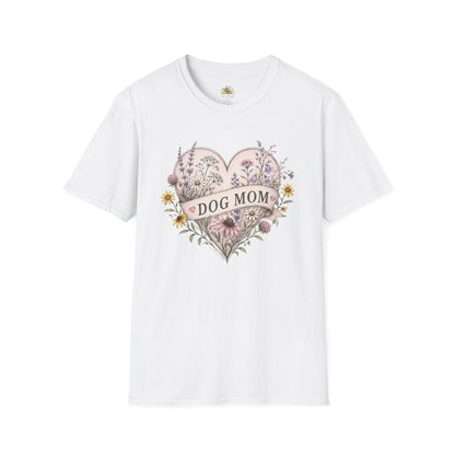 Dog Mom Floral Heart T-Shirt