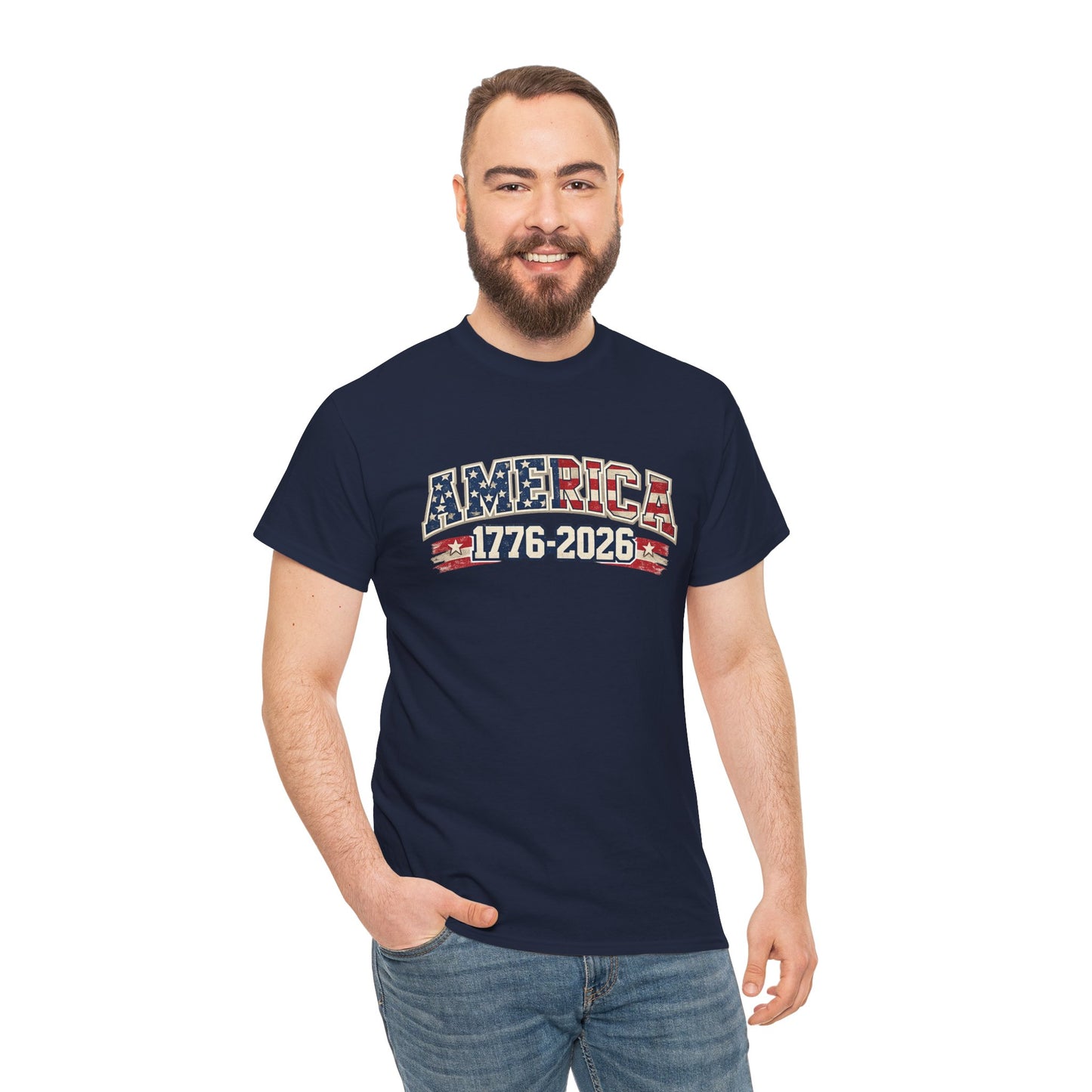 Unisex America 1776-2026 Patriotic Tee (Heavy Weight Cotton)