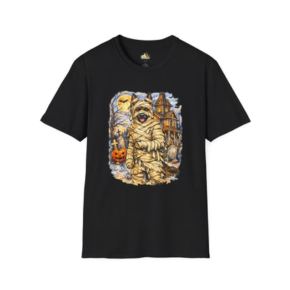 Unisex Mummy German Shepherd Halloween T-Shirt - What Tails Lurk Behind The Pines Collection