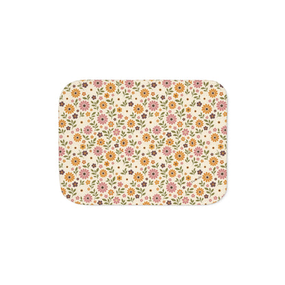 Sherpa Dog Blanket — Vintage Floral Reversible Plush Throw for Pets