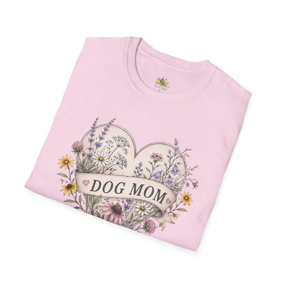 Dog Mom Floral Heart T-Shirt