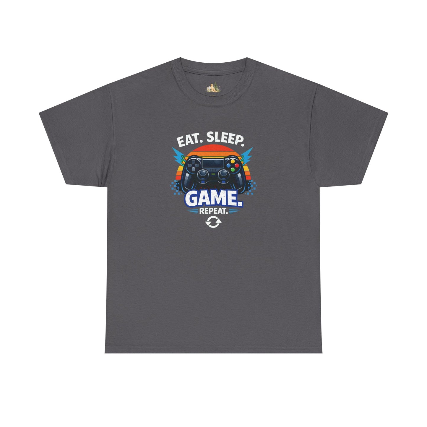 Gaming Controller Graphic Tee — "GAME" Retro Sunset Video Game T-Shirt (Heavy Weight Tee)
