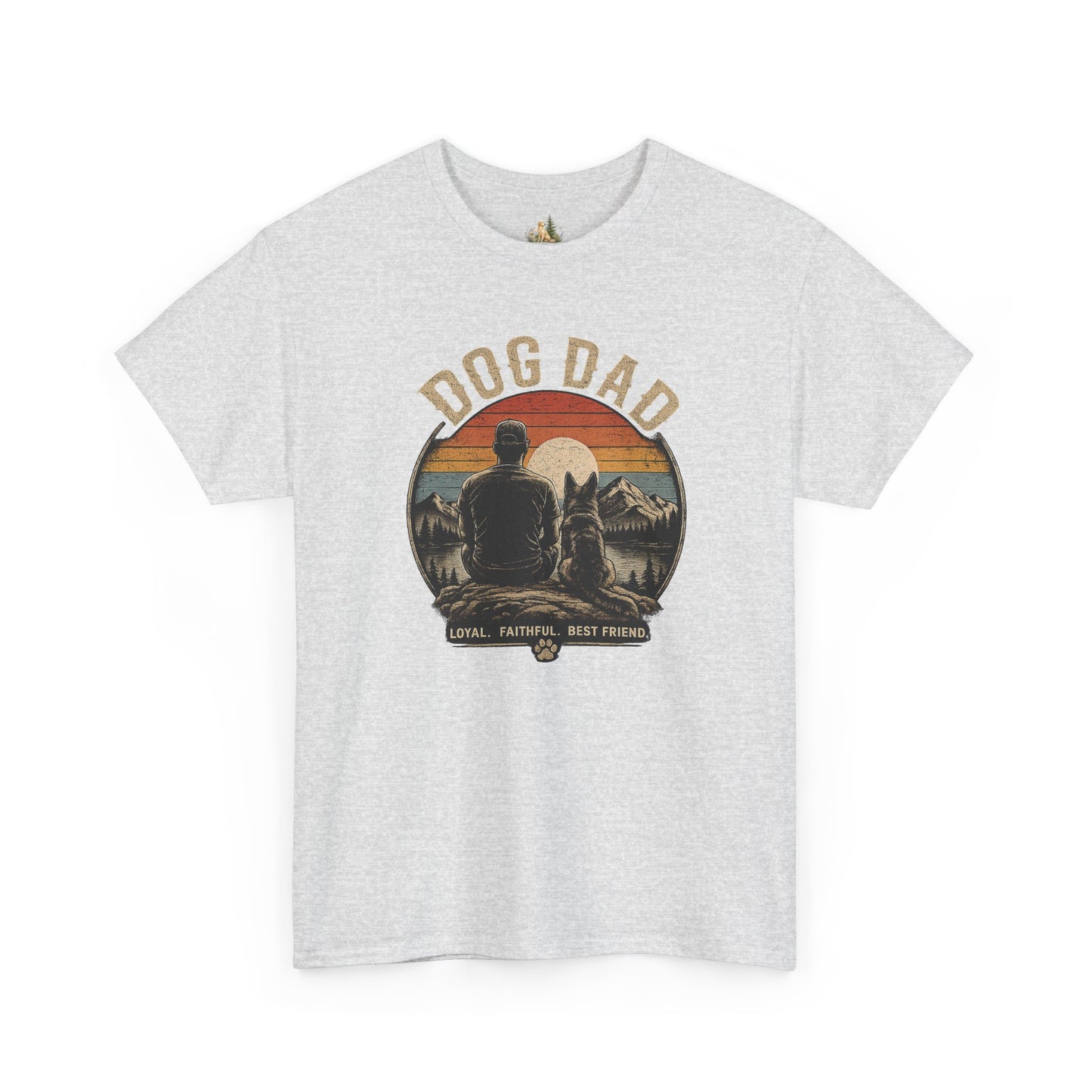 Dog Dad T-Shirt – Vintage "Loyal. Faithful. Best Friend." Graphic Tee for Dog Lovers