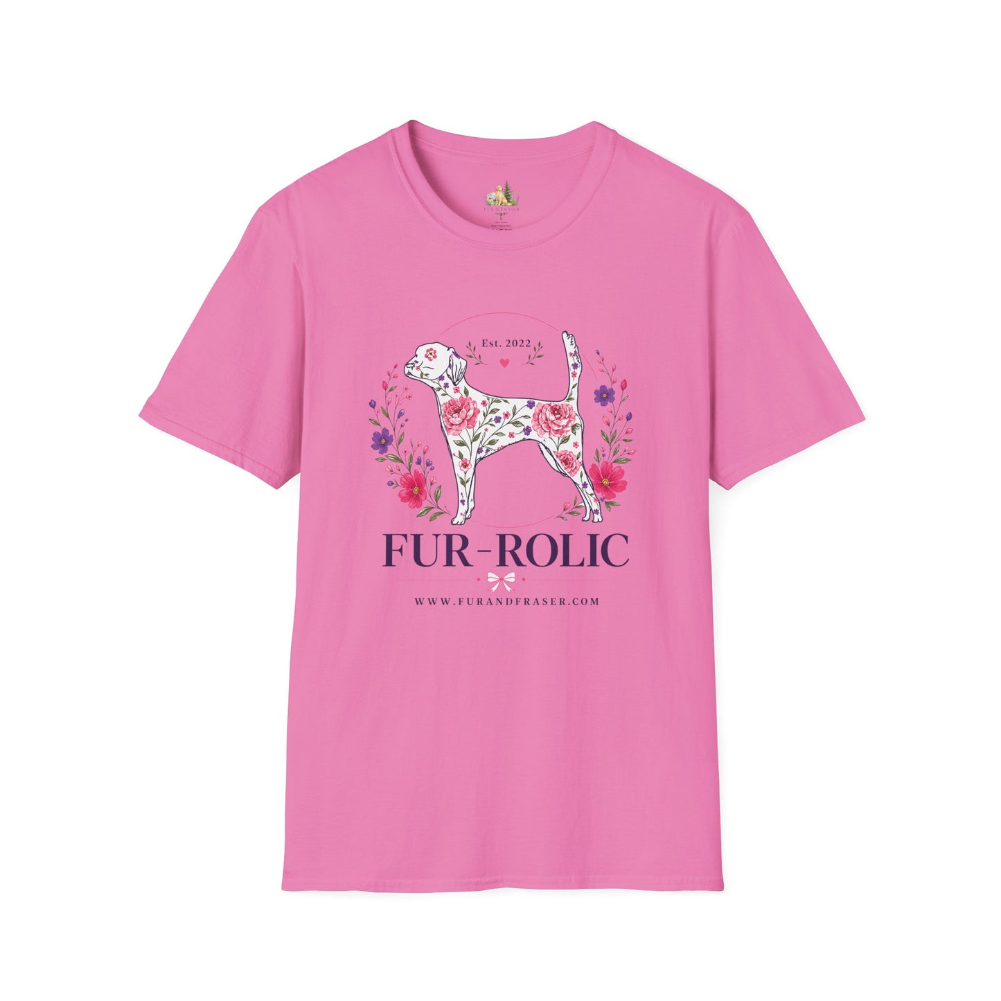 Floral Dog Tee — “FUR-ROLIC” Graphic T-Shirt (Est. 2022)