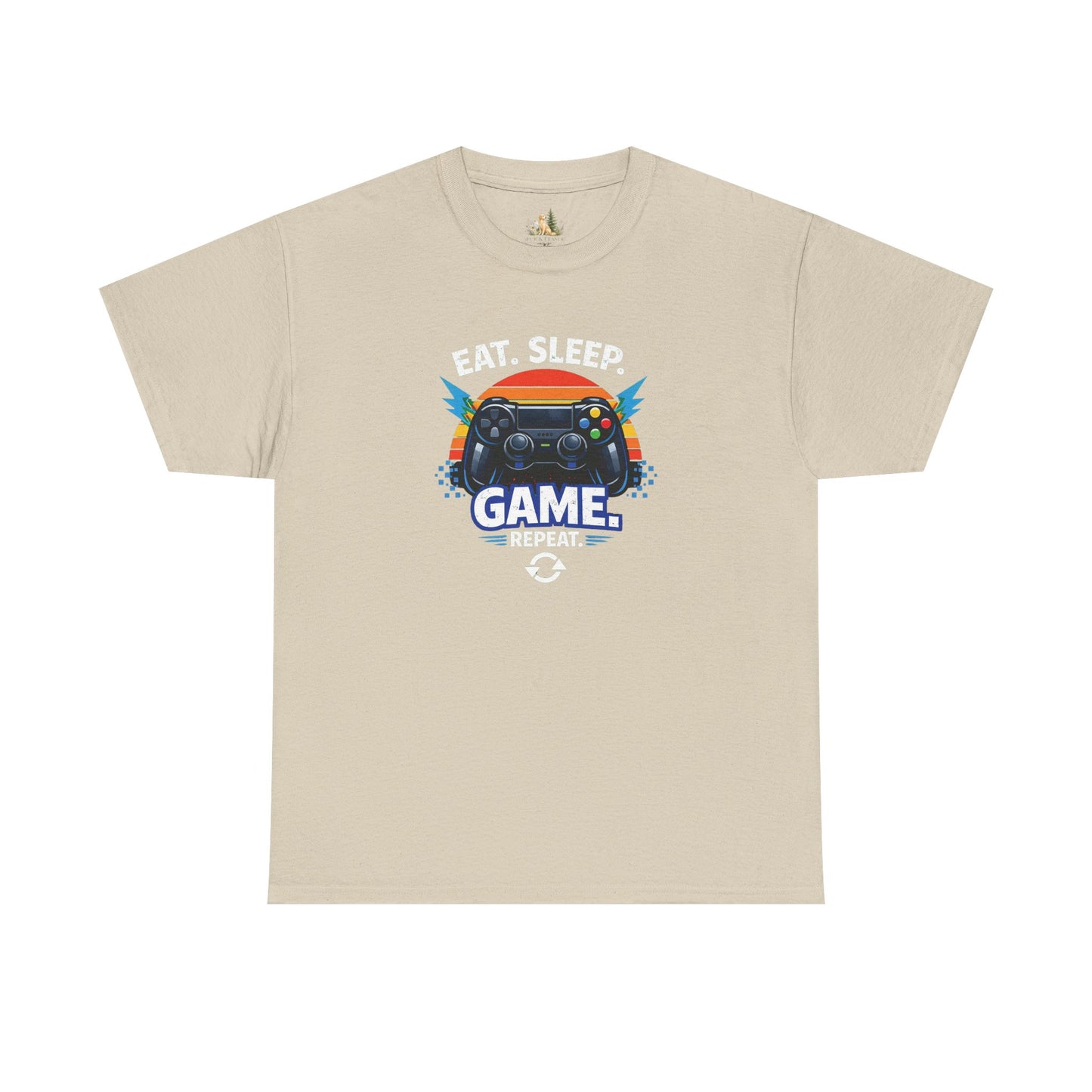 Gaming Controller Graphic Tee — "GAME" Retro Sunset Video Game T-Shirt (Heavy Weight Tee)