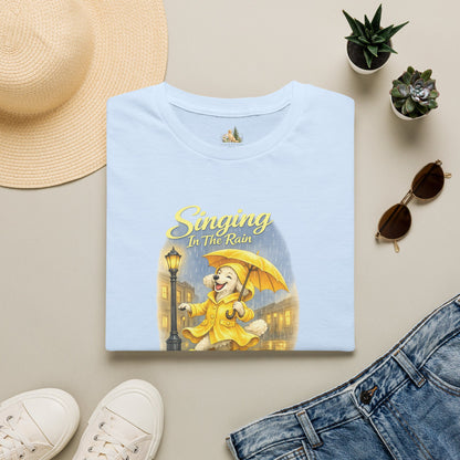 T-Shirt — Singing in the Rain Vintage Raincoat Umbrella Design
