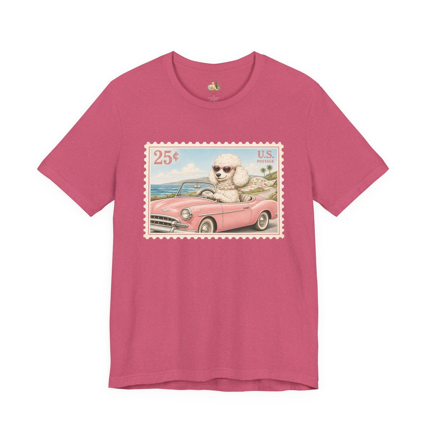 Vintage Pup Roadtrip T-Shirt — Retro Stamp Design (25)