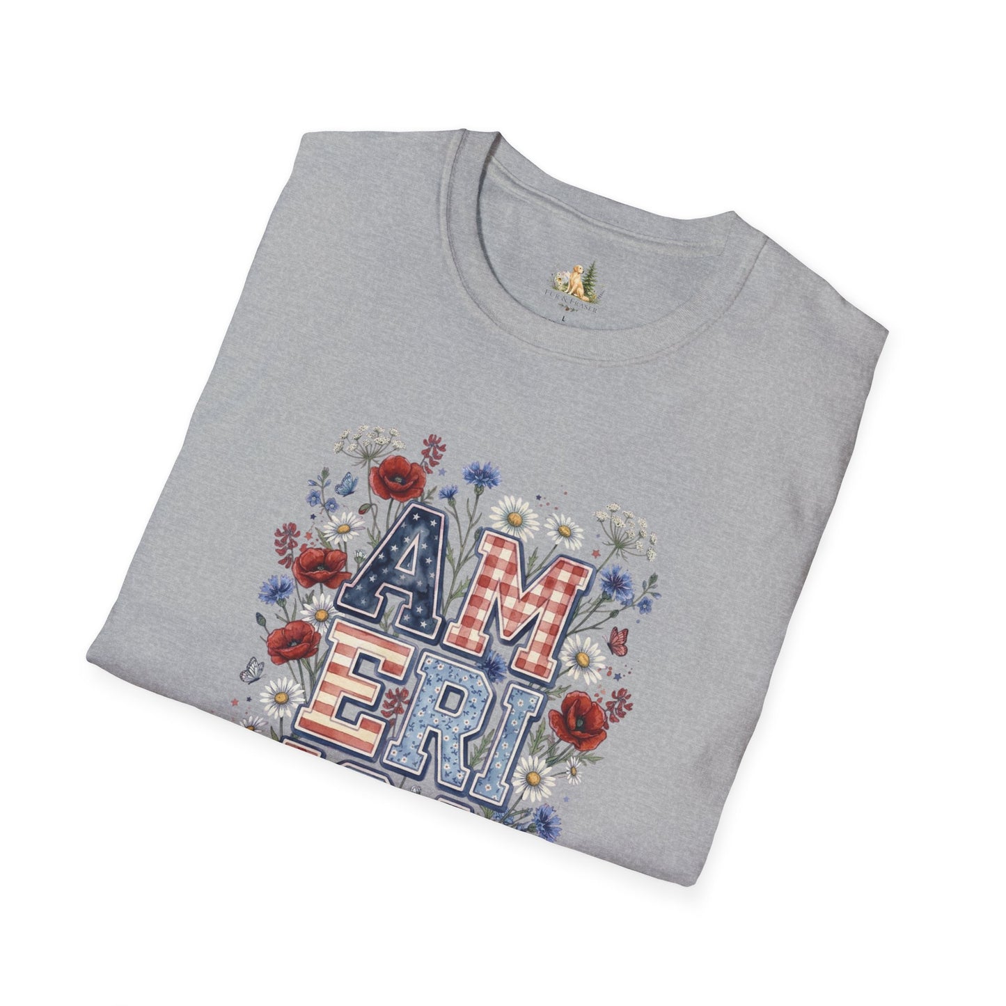 Unisex America Tee. (Light Weight, Ultra Soft Tee)