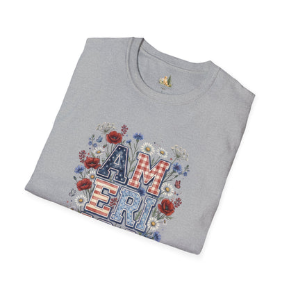Unisex America Tee. (Light Weight, Ultra Soft Tee)