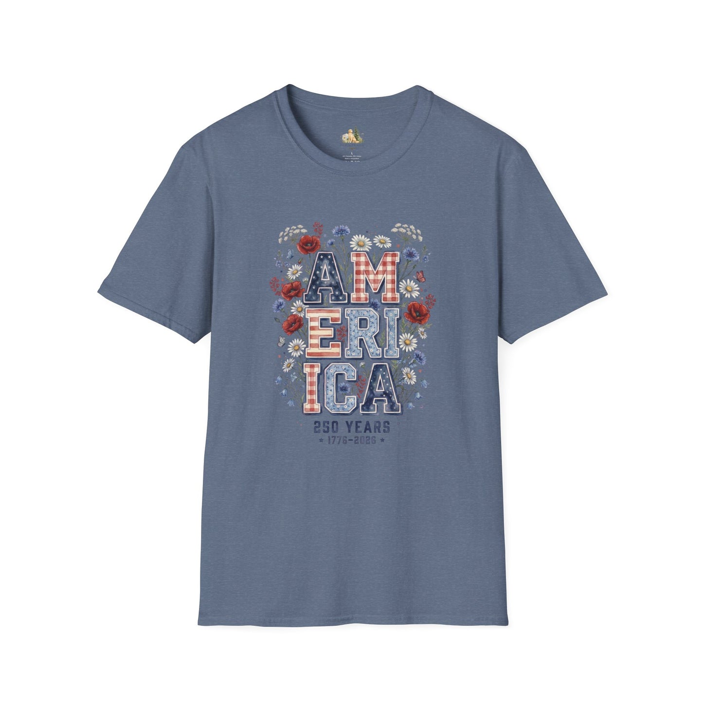 Unisex America Tee. (Light Weight, Ultra Soft Tee)