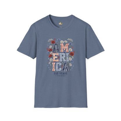Unisex America Tee. (Light Weight, Ultra Soft Tee)
