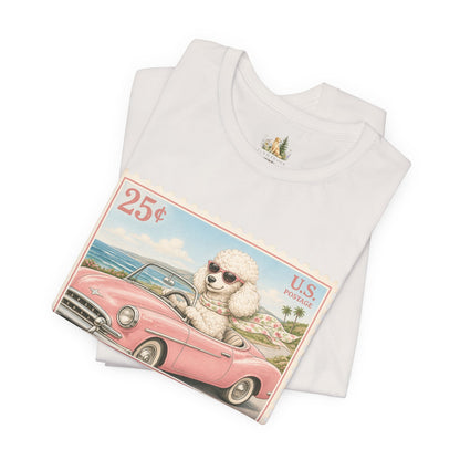Vintage Pup Roadtrip T-Shirt — Retro Stamp Design (25)