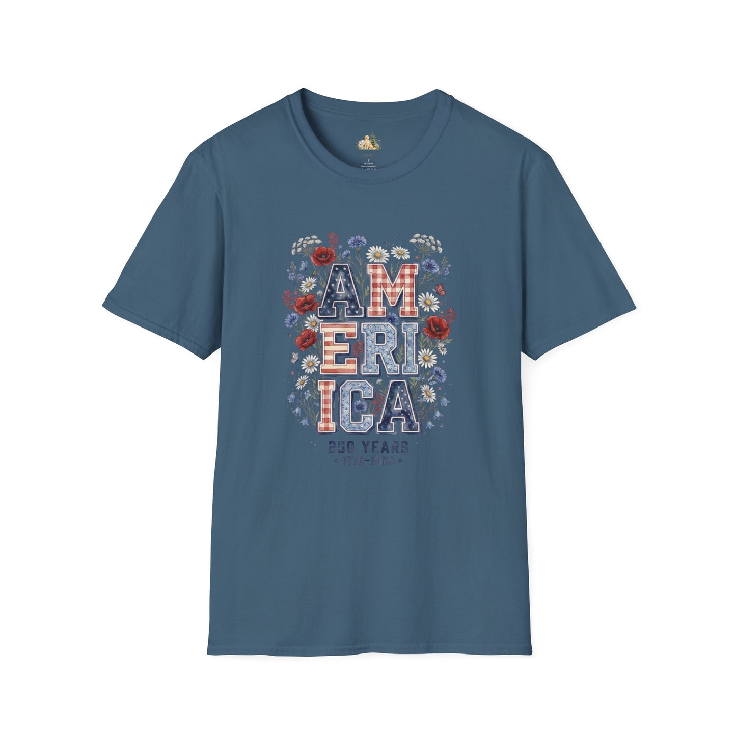 Unisex America Tee. (Light Weight, Ultra Soft Tee)
