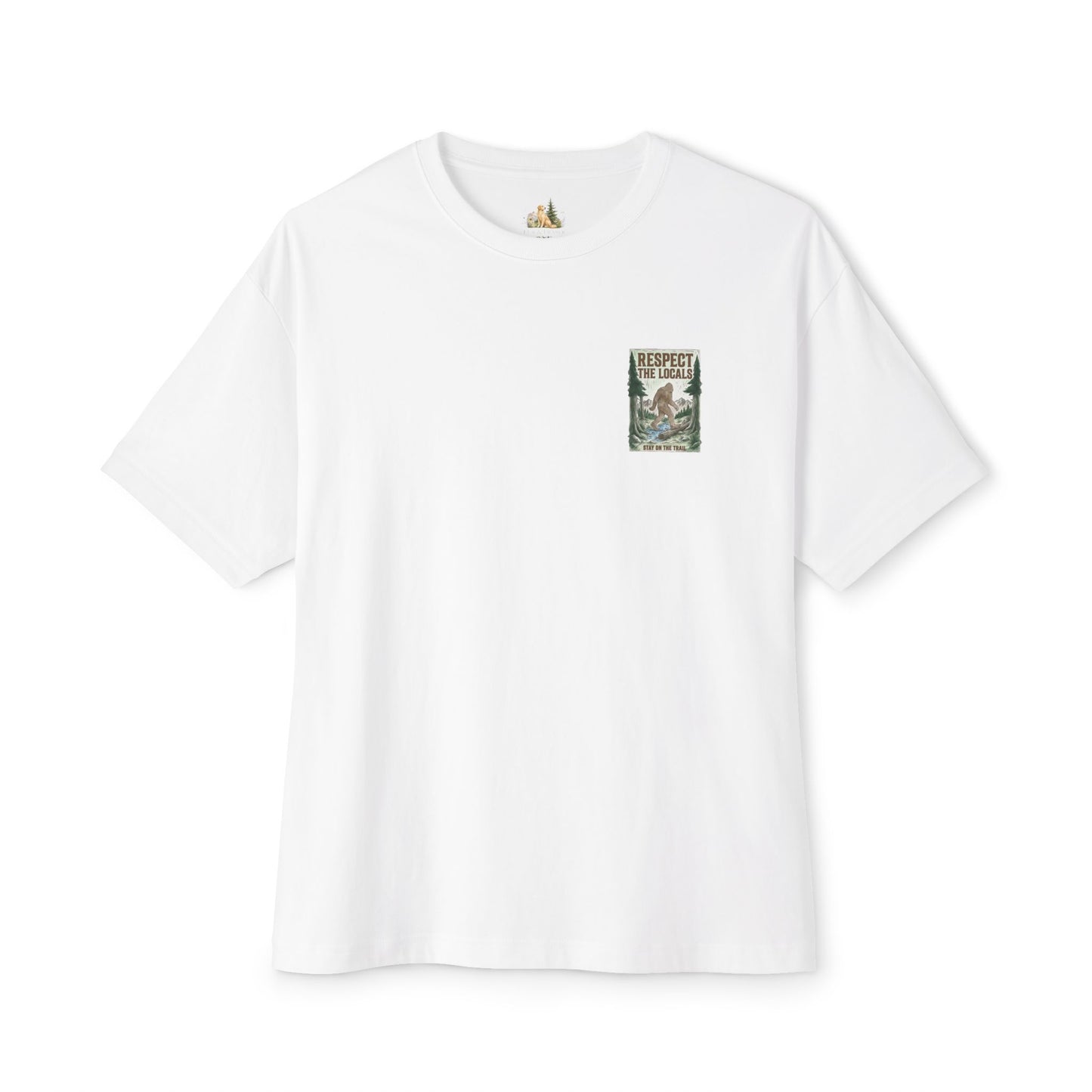 Respect The Locals T-Shirt — Bigfoot Trail Graphic Tee (Boxy Oversized Tee)