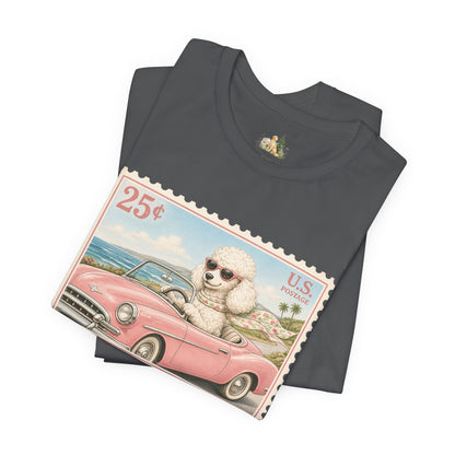 Vintage Pup Roadtrip T-Shirt — Retro Stamp Design (25)