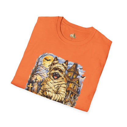 Unisex Mummy German Shepherd Halloween T-Shirt - What Tails Lurk Behind The Pines Collection