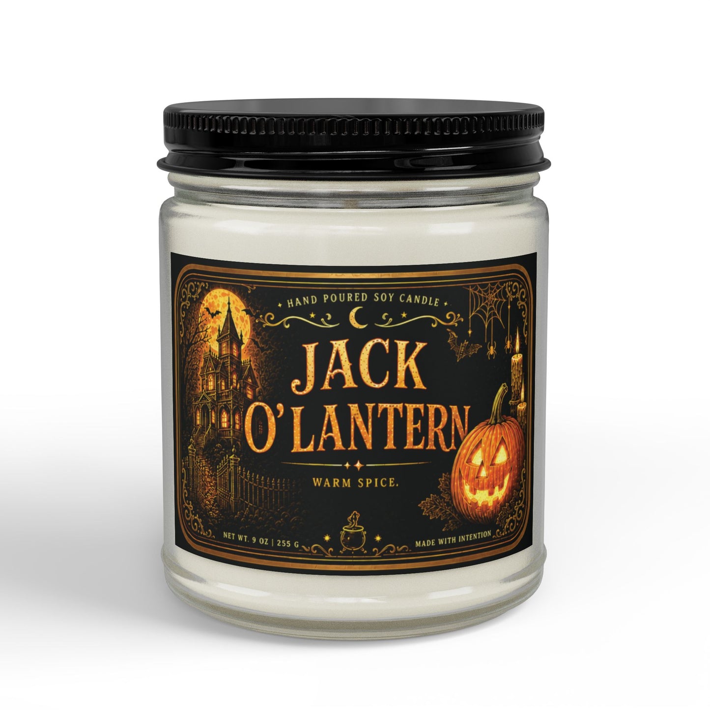 Jack O'Lantern Soy Candle — Spiced Halloween Scent (4oz & 9oz)