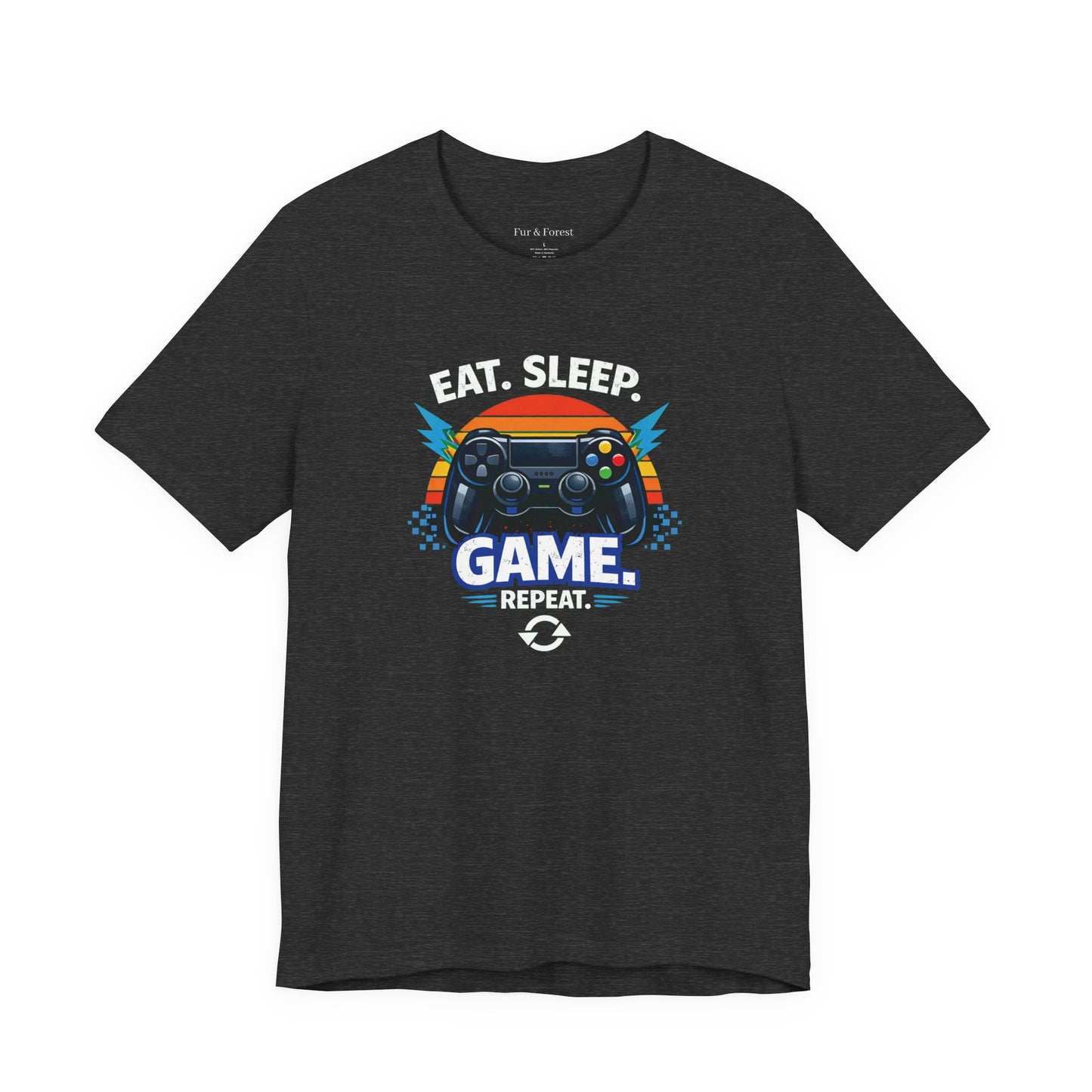 Gaming Controller Graphic Tee — "GAME" Retro Sunset Video Game T-Shirt