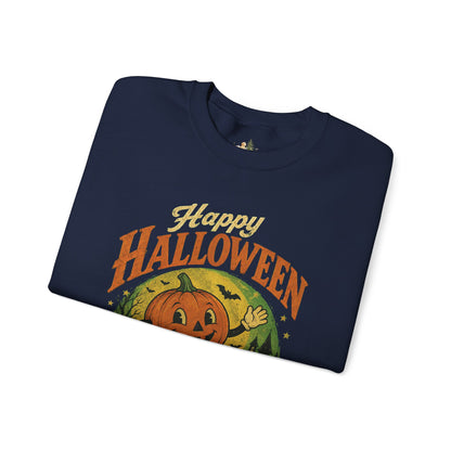 Unisex Happy Halloween Pumpkin Crewneck Sweatshirt